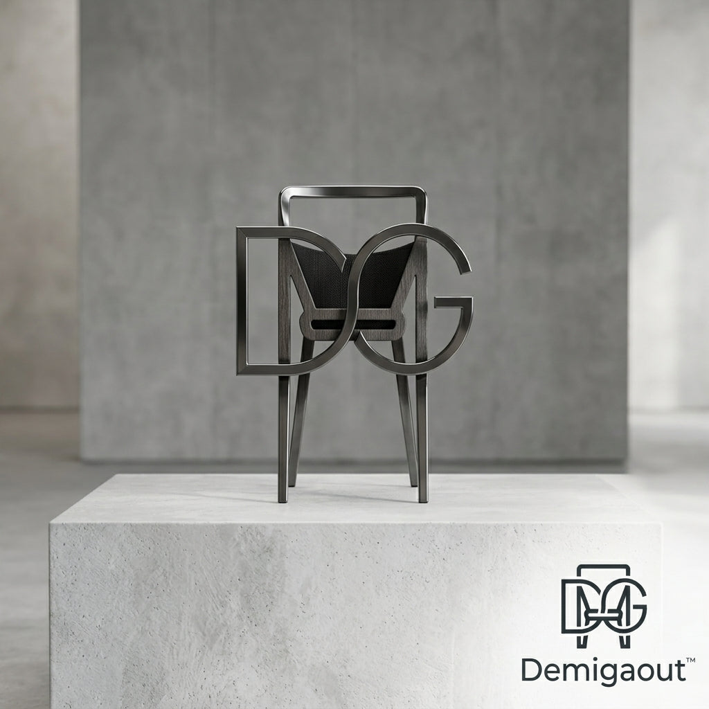 Demigaout™ Geometric Metal Accent Chair